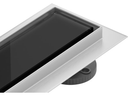 MEXEN/S - Flat MGB odtokový žlab 80 cm černá sklo 1026080-15