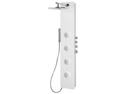 SPIRIT ROUND sprchový panel s termostat. batériou 250x1550mm, nástenný, biela