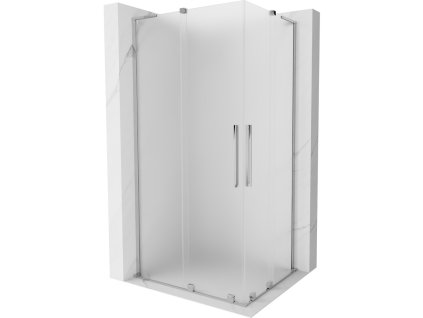 MEXEN/S - Velar L Duo sprchový kout, posuvné dveře 90 x 80, dekor, chrom 871-090-080-02-33-01