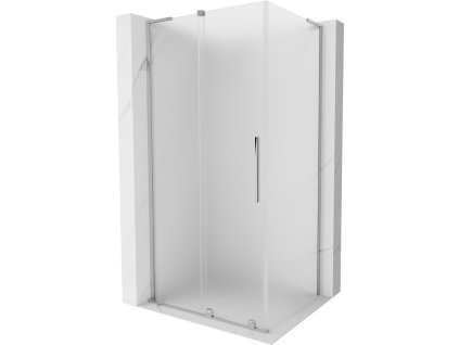 MEXEN/S - Velar L sprchový kout, posuvné dveře 90 x 100, dekor, chrom 871-090-100-33-01
