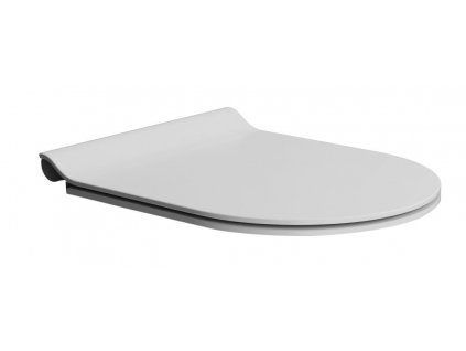WC sedátko, SLIM, Soft Close, Quick Release, biela mat/chróm