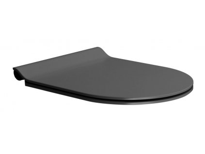 WC sedátko, SLIM, Soft Close, Quick Release, čierna mat/chróm