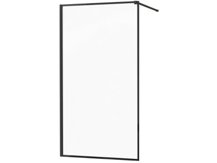 MEXEN/S - KIOTO Sprchová zástěna WALK-IN 60x200 cm 8 mm, černá, černý profil 800-060-101-70-70