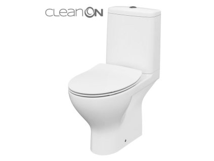 CERSANIT - WC KOMBI MODUO 43 cm 671  011 3/5 CLEAN ON, SEDÁTKO SLIM DUROPLAST-SOFT CLOSE K116-032