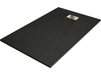 MEXEN/S - Hugo sprchová vanička SMC 160x70, černá, krytka zlatá 42707016-G