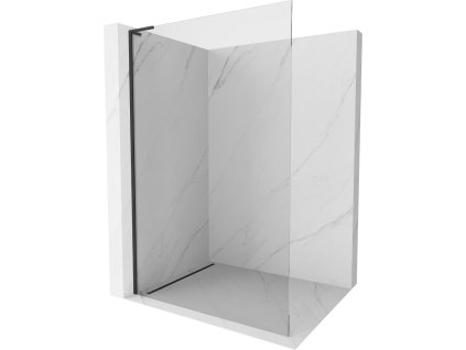 MEXEN/S - Kioto L Sprchová zástěna WALK-IN 120 x 200, transparent, černá 800-120-103-70-00