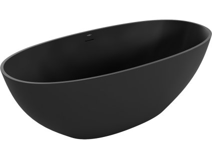 MEXEN - Bari volně stojící vana z litého mramoru 165 x 75, černá mat 57221657570