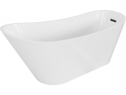 MEXEN/S - Alta vana volně stojící 170 x 75, bílá, sifon a přepad černá 52141707500-70