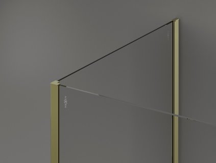 MEXEN/S - Kioto Sprchová zástěna WALK-IN 100 x 80, transparent, zlatá 800-100-212-50-00-080