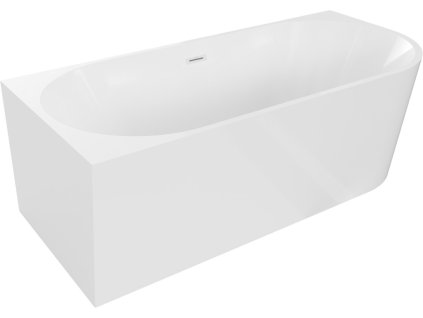 MEXEN/S - Mia volně stojící rohová vana levá 170 x 80, bílá, sifon a přepad bílá 52691708000L-20