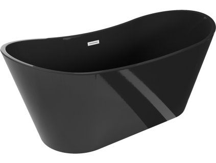 MEXEN/S - Montana vana volně stojící 170 x 80, černá, sifon a přepad bílá 52011708070-20