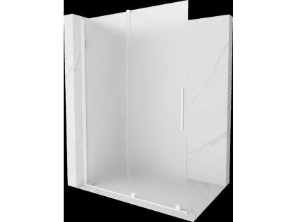 MEXEN/S - Velar Sprchová zástěna posuvná Walk-in 150 x 200, dekor 8 mm, bílá 871-150-000-33-20