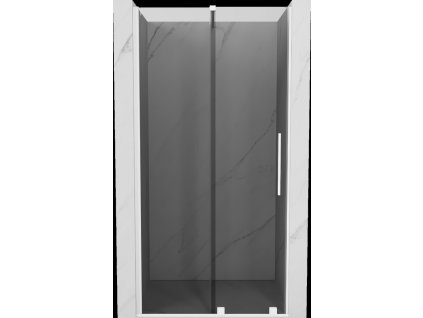 MEXEN/S - Velar posuvné sprchové dveře 100, grafit, bílá 871-100-000-41-20