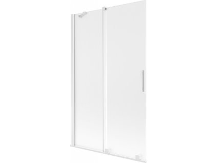 MEXEN/S - Velar dvoukřídlá posuvná vanová zástěna 110 x 150, dekor, bílá 896-110-000-31-20