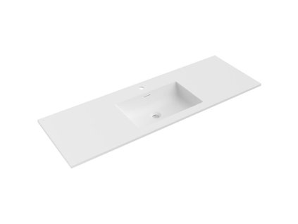 MEXEN - Otis umyvadlo zapuštěné do desky 141 x 46,5, bílá mat 25181401