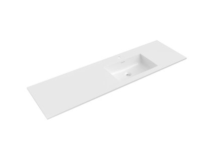 MEXEN - Otis umyvadlo zapuštěné do desky pravá 161 x 46,5, bílá lesk 25181600P