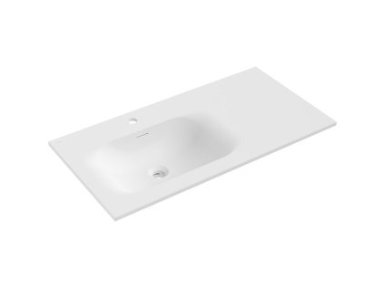 MEXEN - Vela umyvadlo zapuštěné do desky levá 91 x 46,5, bílá mat 25239001L