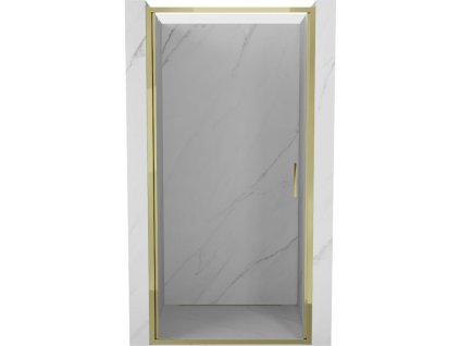 MEXEN - Exo sprchové dveře křídlové 60, transparent, zlatá 817-060-000-50-00