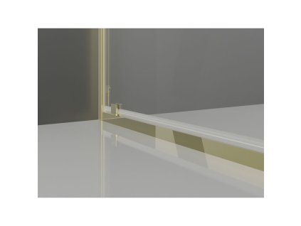 MEXEN - Exo sprchové dveře křídlové 60, transparent, zlatá 8181-060-000-50-00