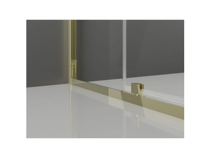MEXEN - Exo sprchové dveře křídlové 155, transparent, zlatá 819-155-000-50-00