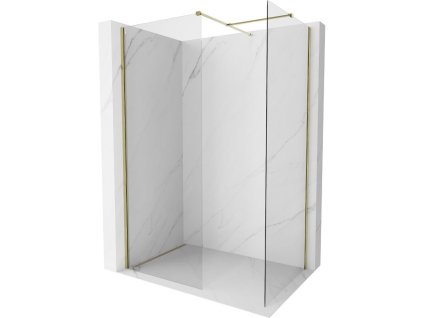 MEXEN/S - Kioto-X Sprchová zástěna WALK-IN 100 x 80, transparent 10 mm, zlato 800-100-202-50-00-080-X
