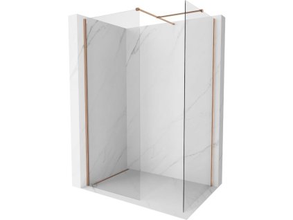 MEXEN/S - Kioto-X Sprchová zástěna WALK-IN 100 x 70, transparent 10 mm, měď kartáčovaná 800-100-202-65-00-070-X