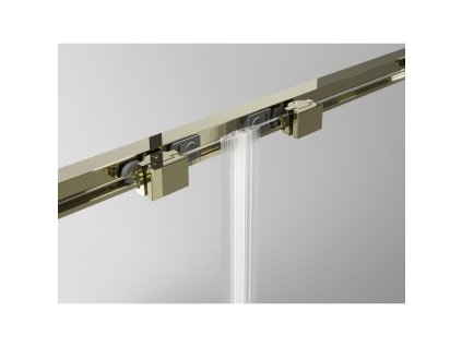 MEXEN/S - Exo sprchový kout, posuvné dveře 135 x 85, transparent, zlato 8151-135-085-50-00