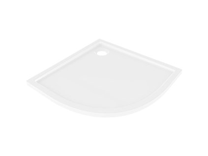 MEXEN - Flow Sprchová vanička čtvrtkruh slim 80 x 80, bílá lesk 46Q108080