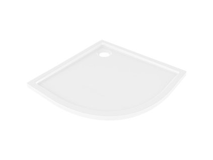 MEXEN - Flow Sprchová vanička čtvrtkruh slim 90 x 90, bílá lesk 46Q109090