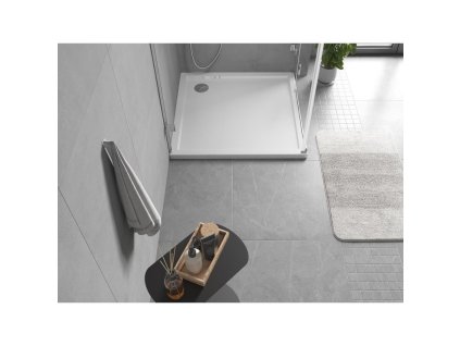 MEXEN - Flow Sprchová vanička čtvercová slim 100 x 100, bílá lesk 46S101010