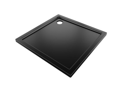 MEXEN - Flow Sprchová vanička čtvercová slim 80 x 80, černá mat 46S708080