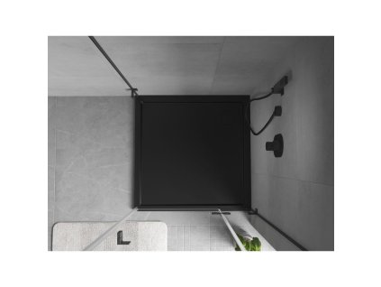 MEXEN - Flow Sprchová vanička čtvercová slim 95 x 95, černá mat 46S709595