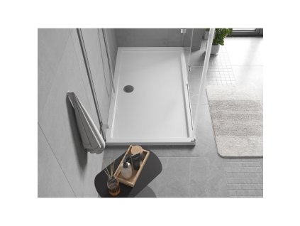 MEXEN - Flow sprchová vanička obdélníková slim 95 x 160, bílá lesk 46R109516