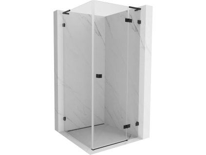 MEXEN/S - Lunar L sprchový kout dveře křídlové pravá 70 x 70, transparent, černá 834L-070-070-70-00-P
