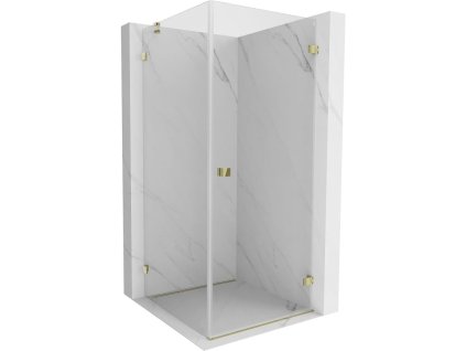 MEXEN/S - Lunar-B sprchový kout dveře křídlové pravá 70 x 70, transparent, zlato 832-070-070-50-00-P