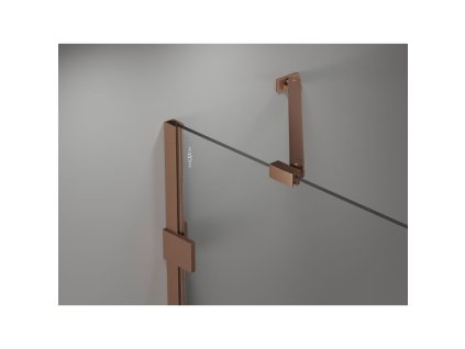 MEXEN/S - Lunar-B sprchový kout dveře křídlové levá 80 x 70, transparent, měď kartáčovaná 832-080-070-65-00-L