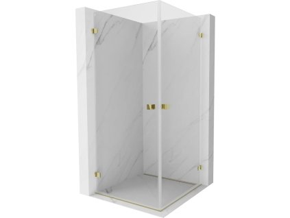 MEXEN/S - Lunar-B Duo sprchový kout dveře křídlové 95 x 95, transparent, zlato 832-095L-095P-50-00
