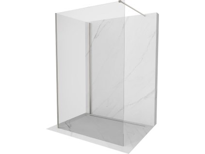 MEXEN/S - Kioto Sprchová zástěna WALK-IN 100 x 100, transparent, nikl kartáčovaná 800-100-212-97-00-100