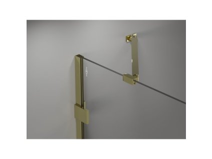 MEXEN/S - Lunar sprchové dveře křídlové pravé 115, transparent, zlatá 834-115-000-50-00-P