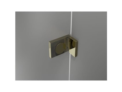 MEXEN/S - Lunar sprchové dveře křídlové pravé 125, transparent, zlatá 834-125-000-50-00-P