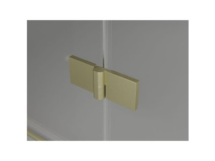 MEXEN/S - Lunar sprchové dveře křídlové pravé 125, transparent, zlatá kartáčovaná 834-125-000-55-00-P