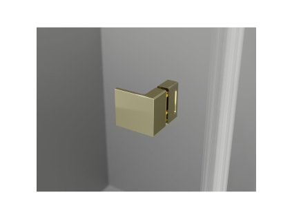 MEXEN/S - Lunar sprchové dveře křídlové pravé 140, transparent, zlatá 834-140-000-50-00-P