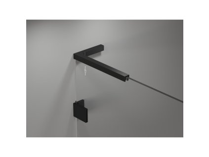 MEXEN/S - Lunar L Sprchová zástěna WALK-IN pravá 60 x 200, transparent 8 mm, černá 830L-060-000-70-00-P