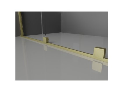 MEXEN/S - Velar L posuvné sprchové dveře 110, transparent, zlatá kartáčovaná 871-110-003-01-55