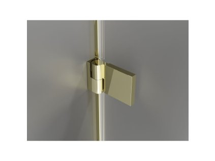 MEXEN/S - Lunar-B sprchové dveře křídlové pravé 85, transparent, zlatá 832-085-000-50-00-P