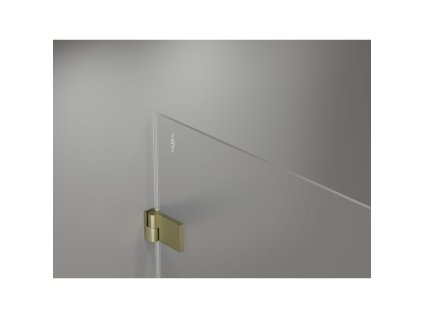 MEXEN/S - Lunar-B sprchové dveře křídlové pravé 85, transparent, zlatá kartáčovaná 832-085-000-55-00-P