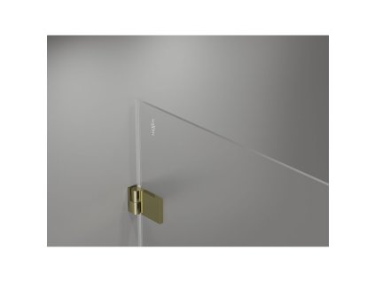 MEXEN/S - Lunar-B sprchové dveře křídlové pravé 90, transparent, zlatá 832-090-000-50-00-P