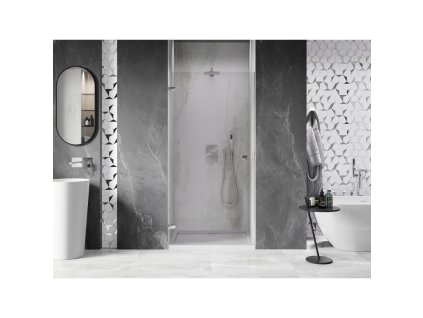 MEXEN/S - Lunar-B sprchové dveře křídlové levé 95, transparent, chrom 832-095-000-01-00-L