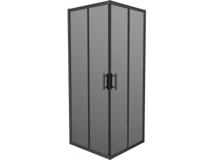 MEXEN - Rio sprchový kout čtverec 80 x 80, grafit, černá  860-080-080-70-40