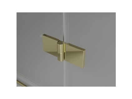 MEXEN/S - Lunar L sprchové dveře křídlové pravé 125, transparent, zlatá 834L-125-000-50-00-P